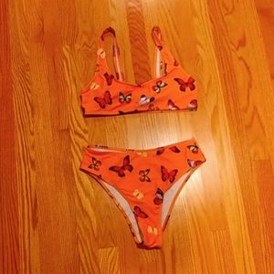 High waist butterfly bikini